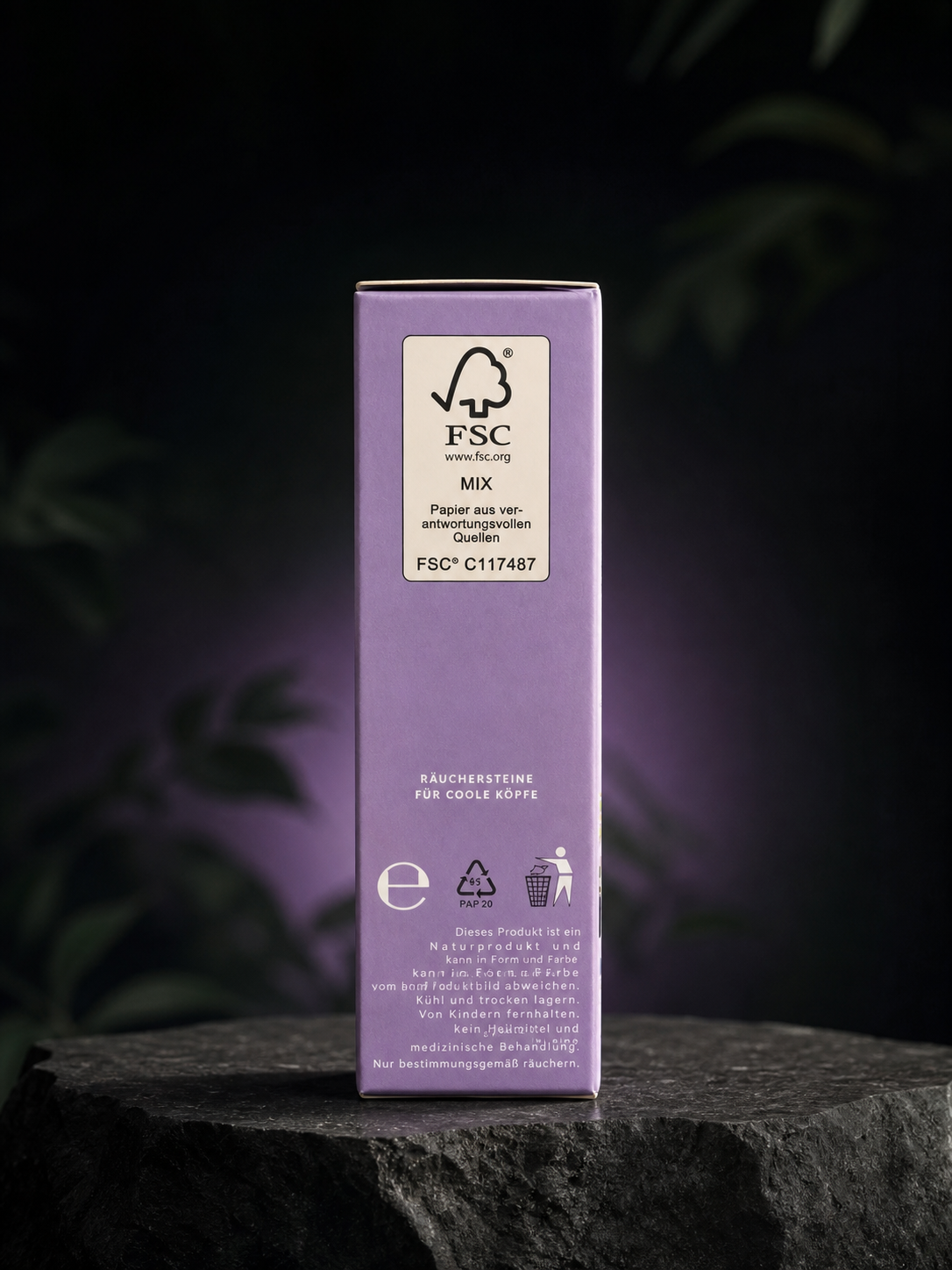 Purple Velvet package information side