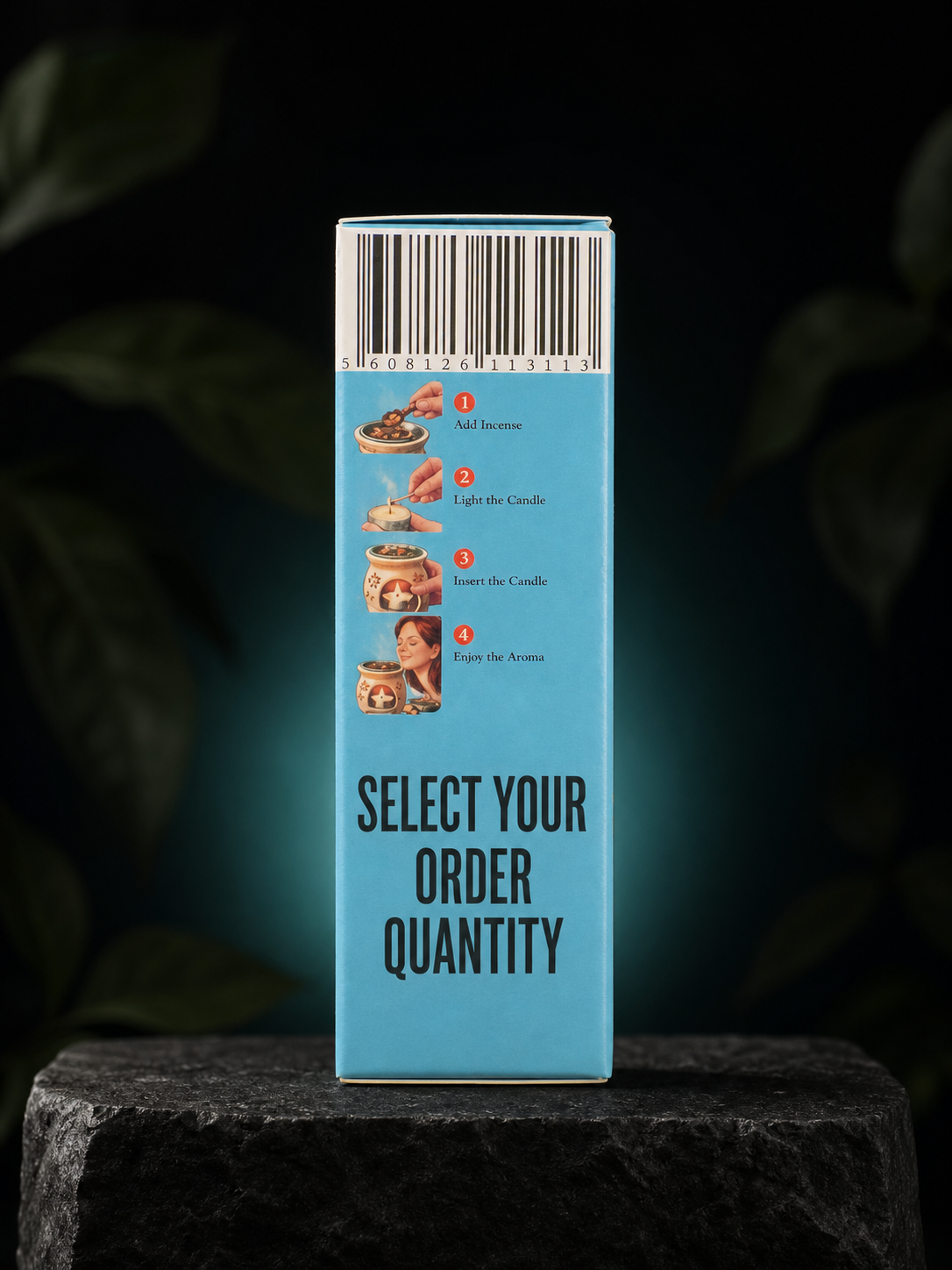 White Widow package usage side with selectable order quantity message